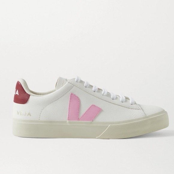 Veja Campo Leather Sneaker White Pink sz 6US NIB - Picture 2 of 8